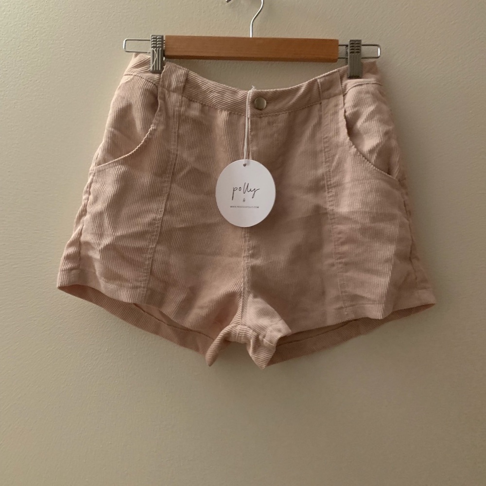 Tan shorts (please excuse the wrinkles)